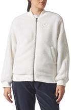 Women's Adidas Originals Super Star Fleece Track Jacket - White