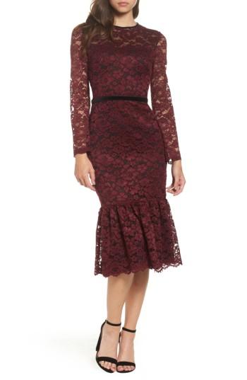 Women's Maggy London Lace Midi Dress - Blue