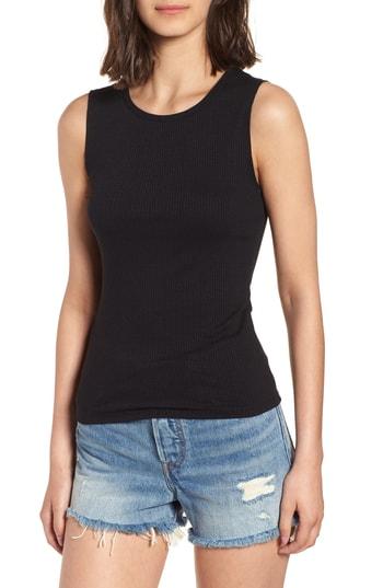 Women's Bp. Ribbed Tank Top, Size - Black