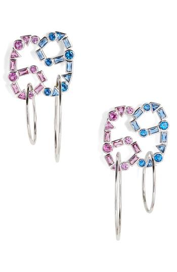 Women's Jiwinaia Crystal 69 Double Hoop Earrings