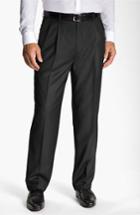 Men's Linea Naturale Pleated Microfiber Dress Pants - Black