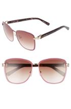 Women's Longchamp 58mm Metal Sunglasses - Gold/ Rose