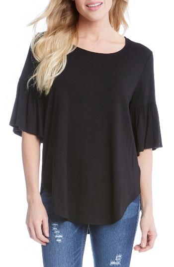 Women's Karen Kane Bell Sleeve Top - Black