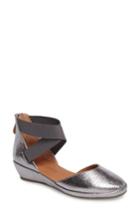 Women's Gentle Souls 'noa' Elastic Strap D'orsay Sandal M - Metallic