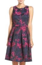 Women's Eliza J Jacquard Fit & Flare Dress - Blue