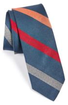 Men's 1901 'alamo' Stripe Woven Silk Tie, Size - Red