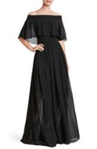 Women's Dress The Population Violet Off The Shoulder Chiffon Gown