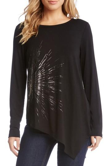 Women's Karen Kane Graphic Asymmetrical Hem Top