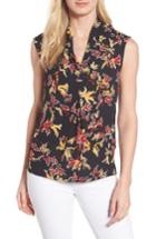 Women's Chaus Print Pleat Front Top
