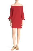 Women's Tibi Off The Shoulder Tie Sleeve Shift Dress