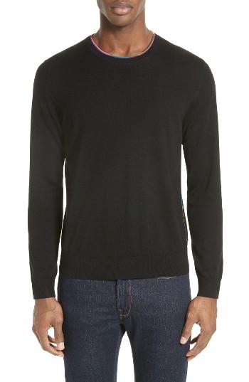 Men's Ps Paul Smith Multicolor Piping Sweater - Black
