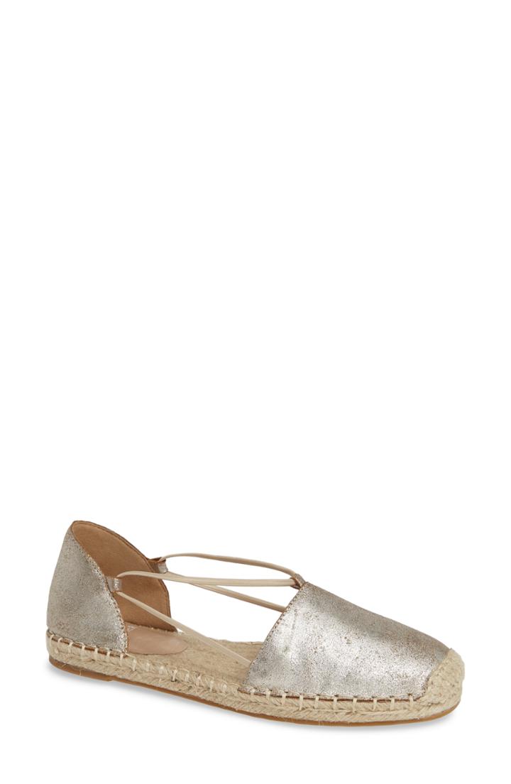 Women's Eileen Fisher Lee Ii Espadrille Flat M - Metallic