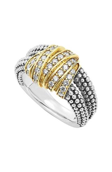 Women's Lagos 'diamonds & Caviar' Medium Diamond Ring