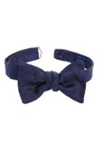 Men's David Donahue Paisley Silk Bow Tie, Size - Blue