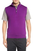 Men's Bobby Jones Quarter Zip Wool Sweater Vest, Size - Purple