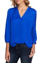 Women's Vince Camuto Rumple Fabric Blouse, Size - Blue