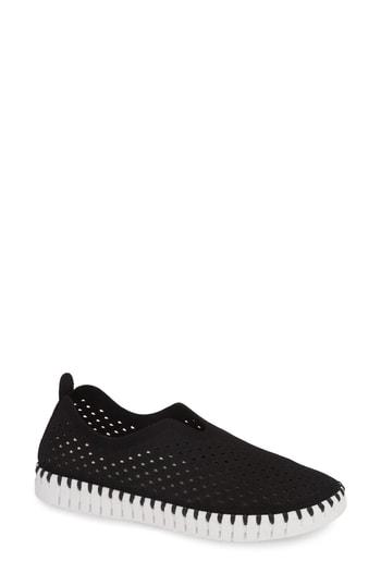 Women's Ilse Jacobsen Tulip 139 Perforated Slip-on Sneaker Us / 36eu - Black