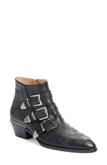 Women's Chloe Susanna Stud Buckle Bootie .5us / 39.5eu - Black