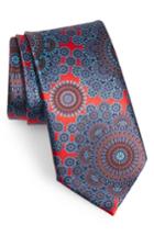 Men's Ermenegildo Zegna Quindici + Quindici Medallion Silk Tie, Size - Red