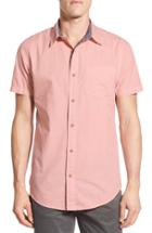 Men's Original Paperbacks 'torino' Short Sleeve Woven Shirt - Pink
