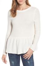 Women's Velvet By Graham & Spencer Bubble Gauze Peplum Blouse - Ivory