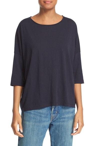 Women's Vince Cotton & Silk Tee - Blue