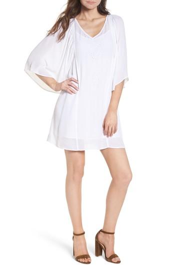Women's Hinge Embroidered Dress, Size - White