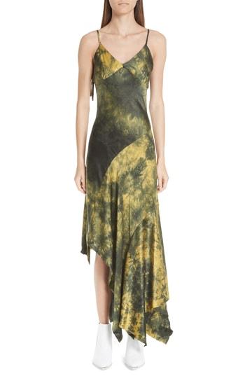 Women's Marques'almeida Tie Dye Silk Dress - Green