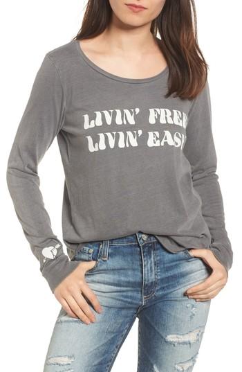 Women's Junk Food Livin' Free Livin' Easy Top - Grey