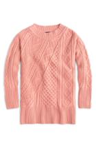 Women's Sandro Tower Lace Inset Wool Blend Cardigan - Green