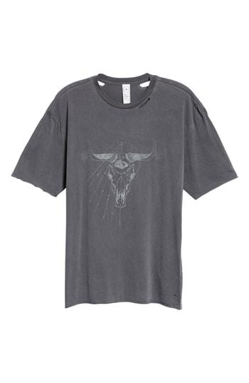 Women's Alchemist Tombstone Distressed Short Sleeve Tee - Black