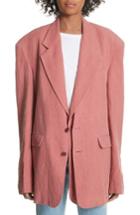 Women's Y/project Oversized Linen Blazer - Pink