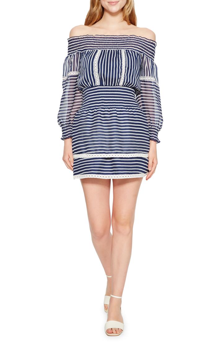 Women's Parker Carah Stripe Off The Shoulder Dress