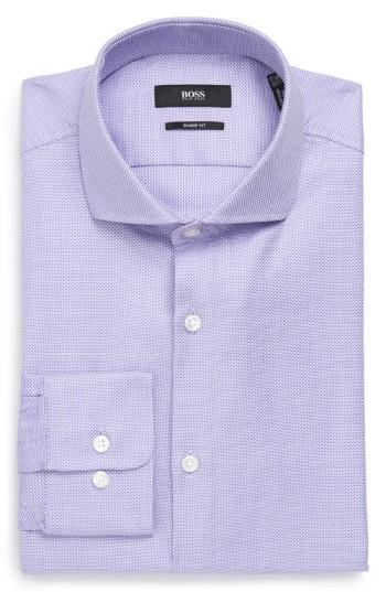 Men's Boss Sharp Fit Dress Shirt - R - Purple