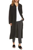 Women's Eileen Fisher Open Front Duster Jacket - Black