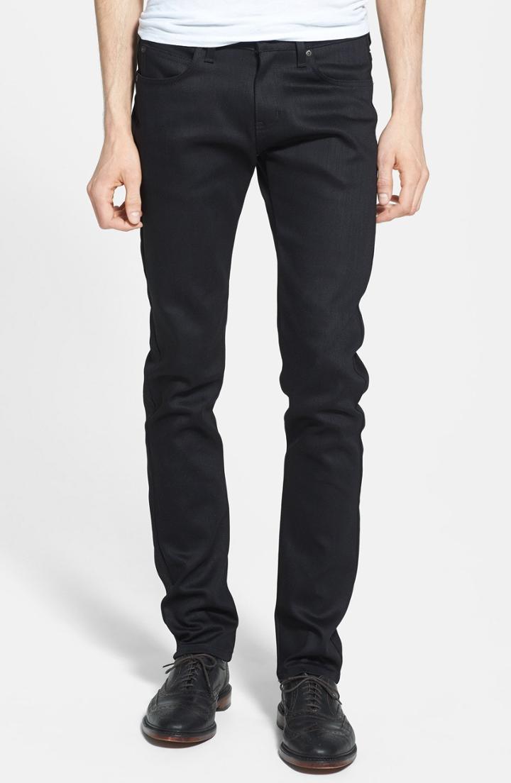 Men's Naked & Famous Denim 'super Skinny Guy' Skinny Fit Raw Jeans - Black