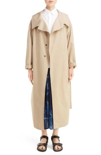 Women's Y's By Yohji Yamamoto U-gown Coat - Beige