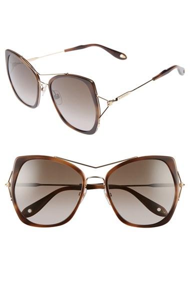 Women's Givenchy 7031/s Airy 55mm Oversized Sunglasses - Ivory/ Palladium