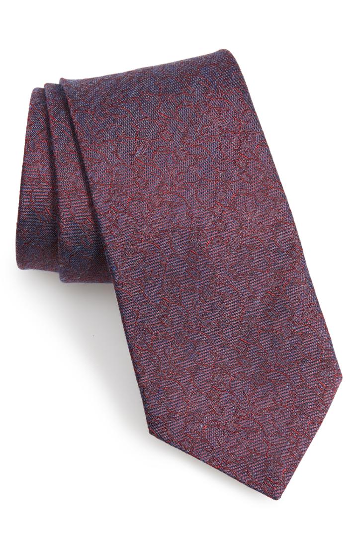 Men's John Varvatos Star Usa Floral Tie, Size - Red