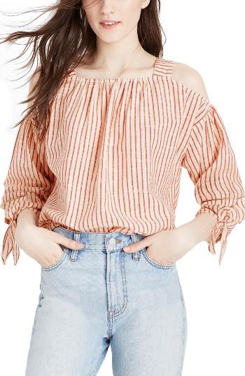 Women's Madewell Cotton Cold Shoulder Top