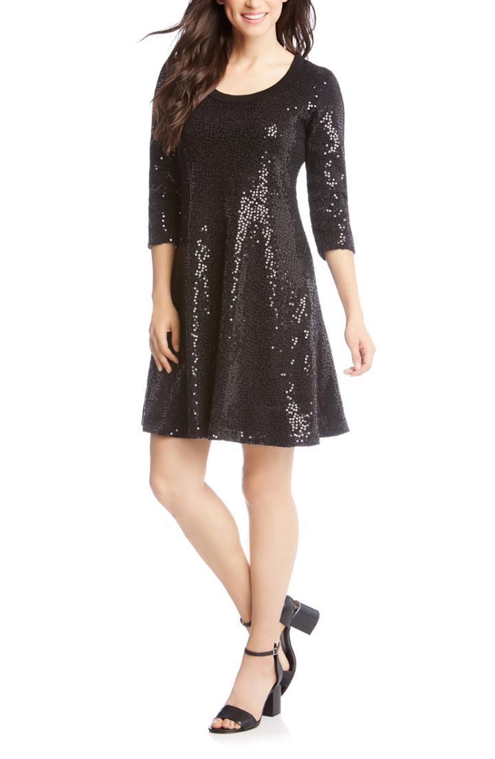 Women's Vince Camuto Etched Bouquet Print Dress - Blue