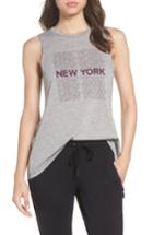 Women's David Lerner New York High/low Muscle Tank - Grey