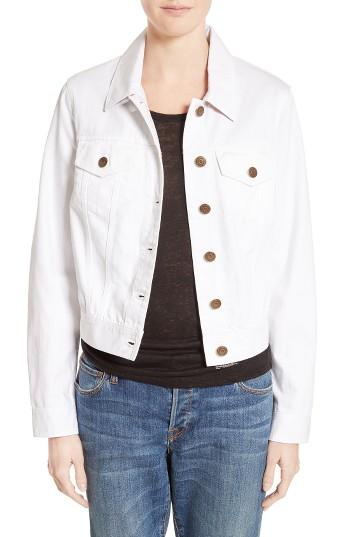 Women's Burberry Timberdale Denim Jacket - White