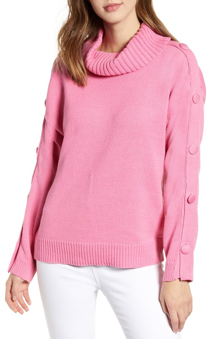 Women's J.o.a. Turtleneck Sweater - Pink
