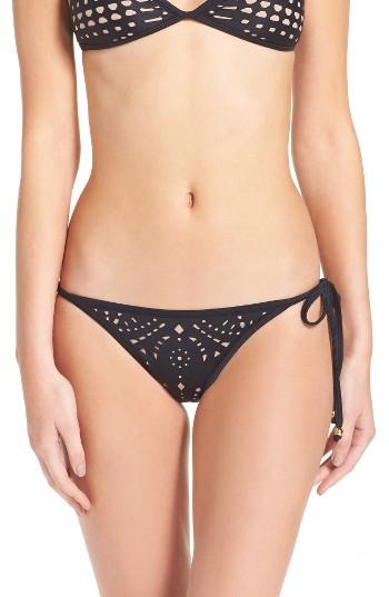 Women's Pilyq Laser Cut Side Tie Bikini Bottoms