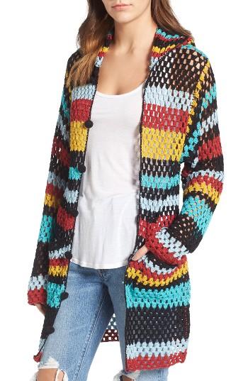 Women's Standard Form Crochet Cover-up Hoodie