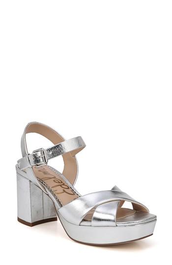 Women's Sam Edelman Jolene Platform Sandal .5 M - Metallic