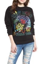 Women's True Religion Brand Jeans Embroidered Sweatshirt - Black