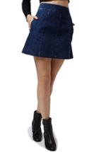 Women's Topshop A-line Denim Miniskirt