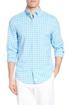 Men's Vineyard Vines Ocean Beach Classic Fit Stretch Check Sport Shirt - Blue